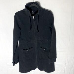 Neon Buddha Black Long Sleeve Mock Neck Full Zip Activewear Sweatshirt Jacket XS